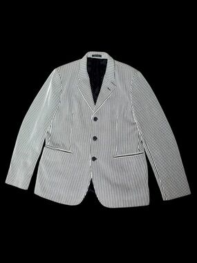 Emporio Armani Johnny Line Made in Italy Striped Blazer Sport Coat M/L